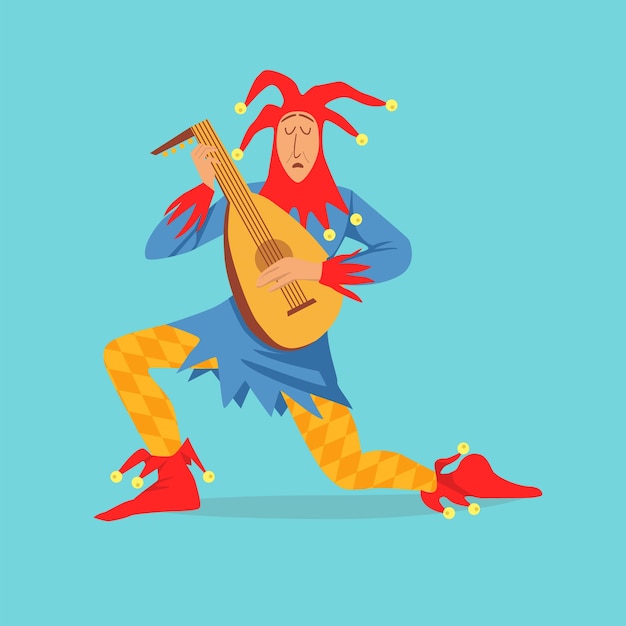 Jester playing music.