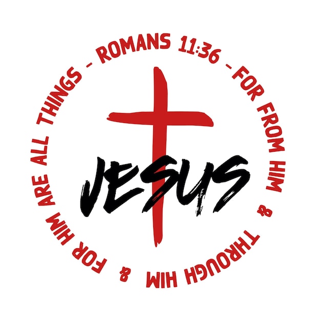 Vector jesus christ cross romans scripture bible