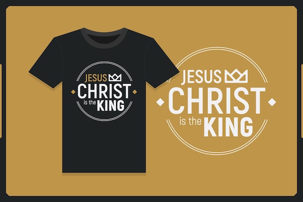 Vector jesus christ the king inspirational shirt bible verse