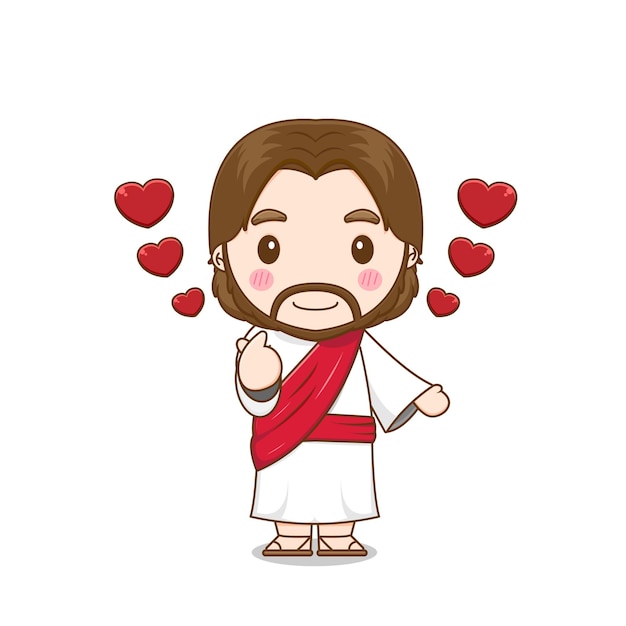 Jesus christ posing love finger