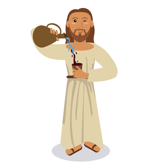 Jesus christ water wine symbol