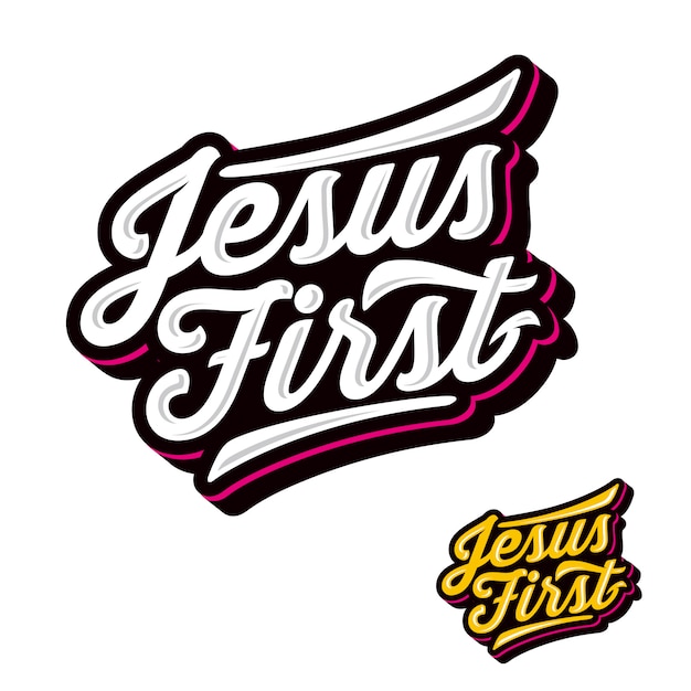 Jesus first funモダンのロゴ