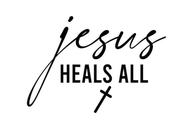 Vector jesus heals all