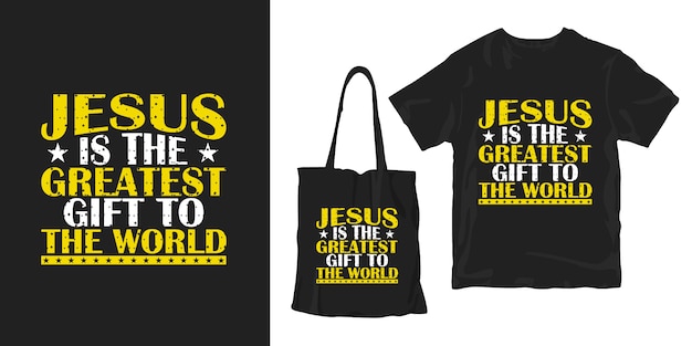 Jesus is the greatest gift to the world. religion poster and
merchandising design