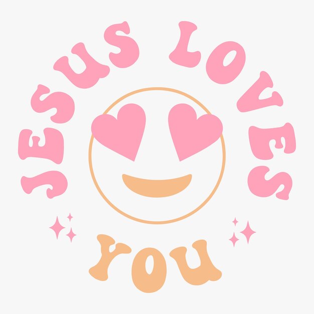 Jesus Loves You retro t shirt