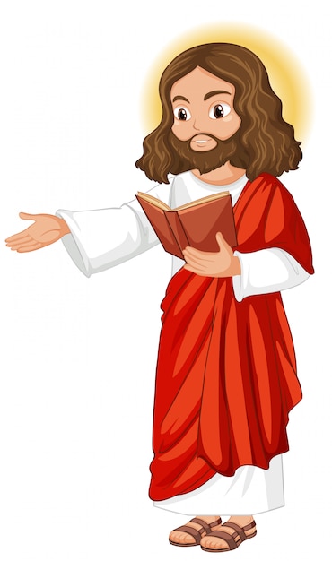 Jesus preaching in standing position character