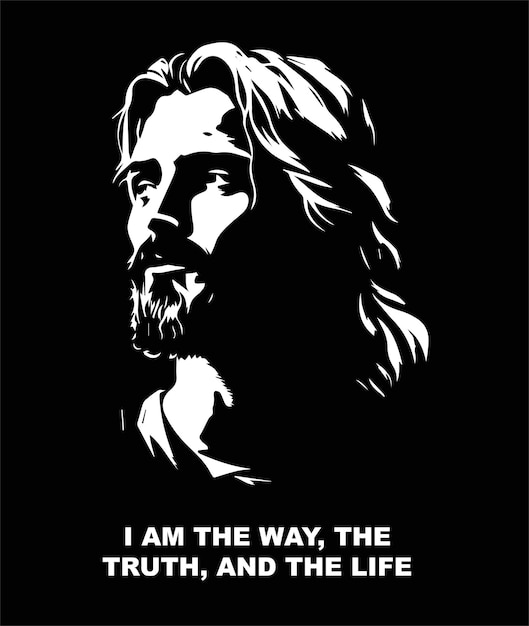 Jesus silhouette with quote