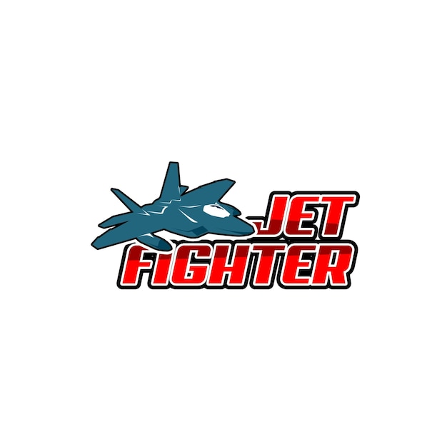 jet fighter airplane vector logo