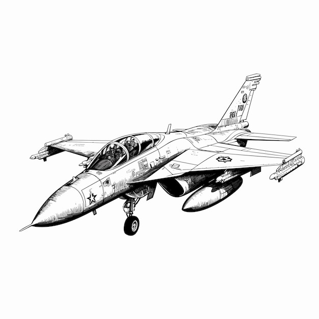 jet fighter or military aircraft isolated on white background airplanes design