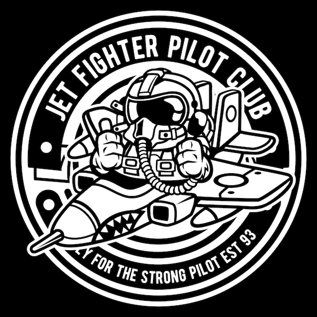 Vettore jet fighter pilot