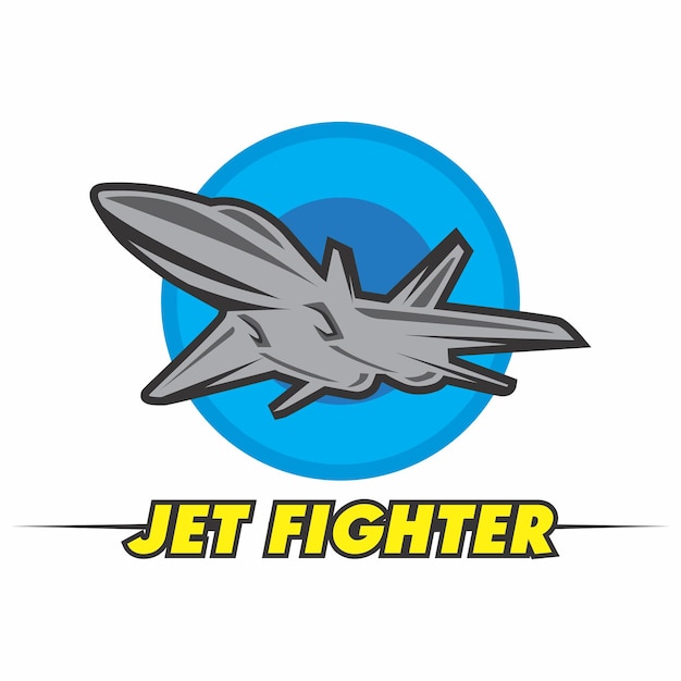 ジェット戦闘機のベクトルのロゴのプレミアム