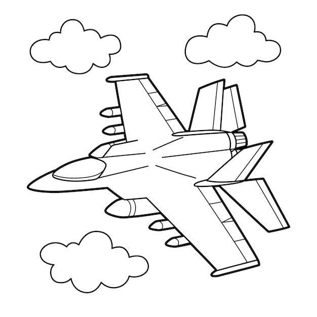 Jet plane fighter reactive pursuit military contour outline line icon black  color vector illustration image thin flat style 5749415 Vector Art at  Vecteezy