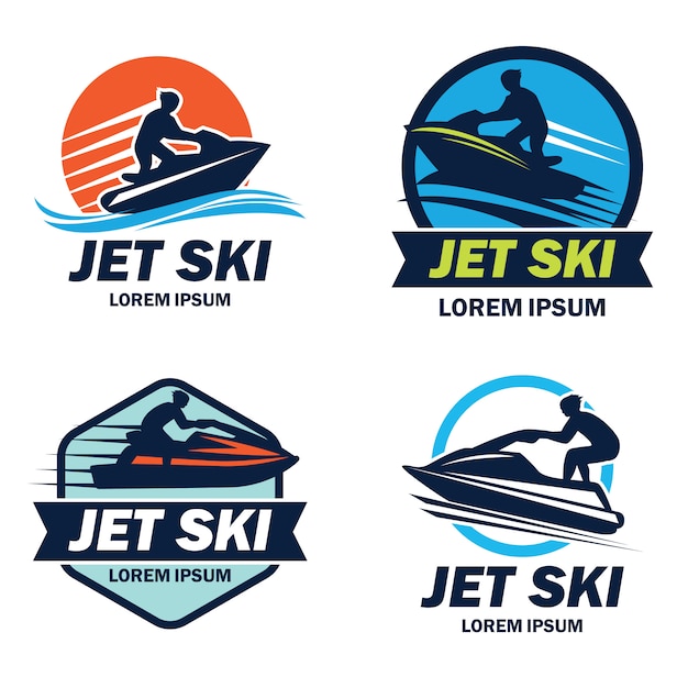 Vettore logo jet ski