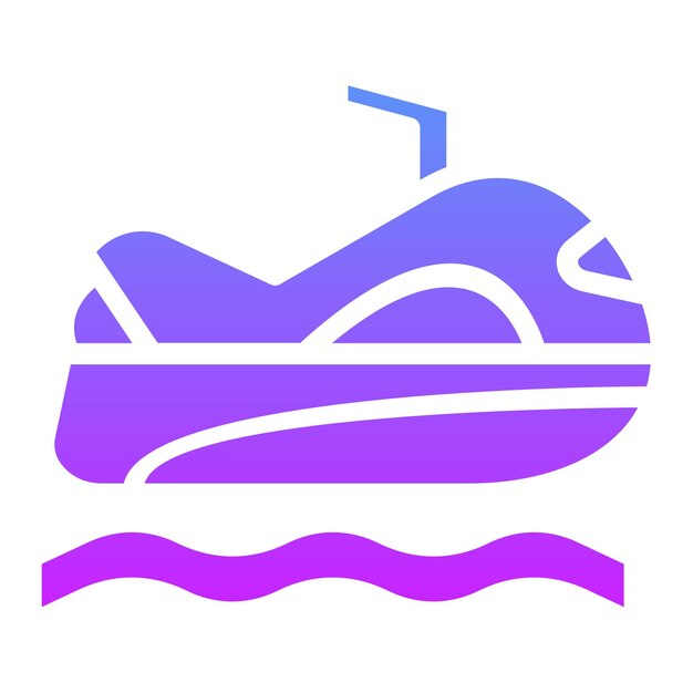 Jet Ski vector icon illustration of Transport iconset