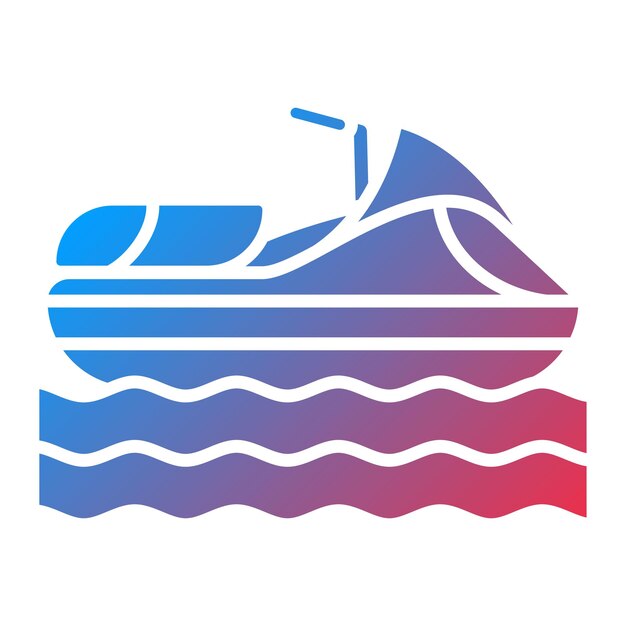 Jet Skiing icon vector image Can be used for Water Sports