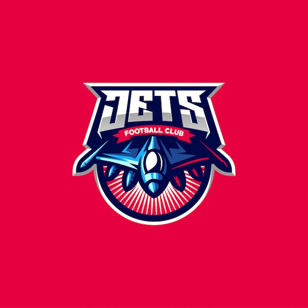 Jets logo-ontwerp voor gaming esports