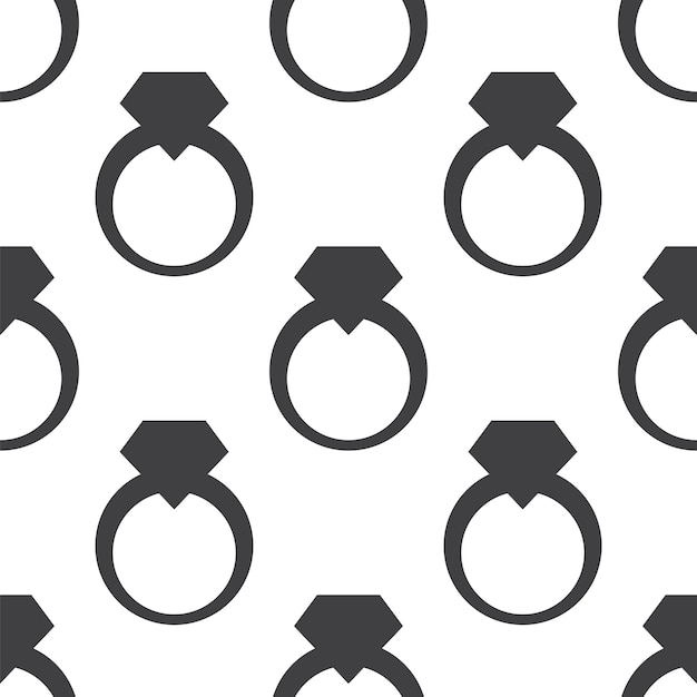 Jewelery ring, vector seamless pattern, Editable can be used for web page backgrounds, pattern fills