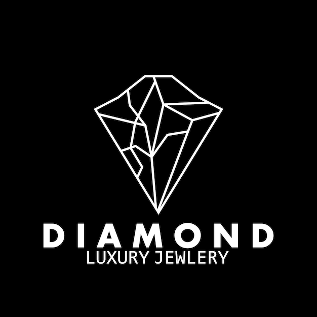 Jewellery diamond luxury logotype company icon vector illustration template design