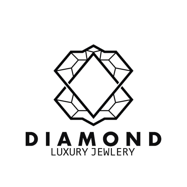 Progettazione del modello dell'illustrazione di vettore dell'icona della società del logo di lusso del diamante dei gioielli