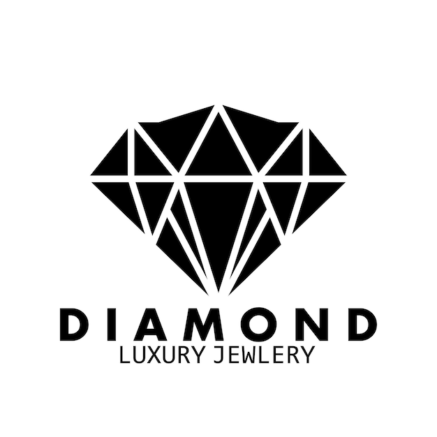 Jewellery diamond luxury logotype company icon vector illustration template design