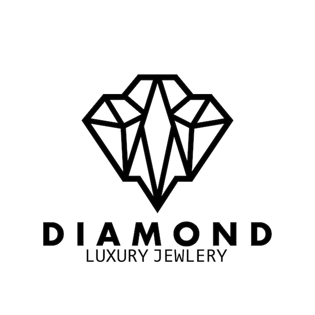 Jewellery diamond luxury logotype company icon vector illustration template design