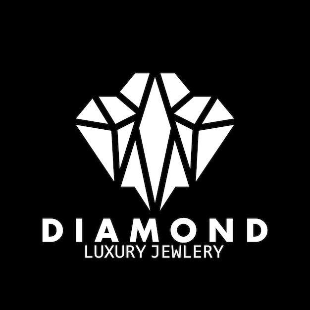 Vector jewellery diamond luxury logotype company icon vector illustration template design