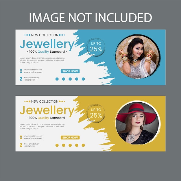 Jewellery special social media post banner template