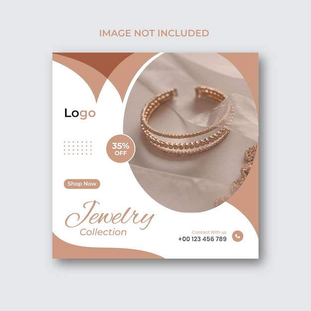 Vector jewellry social media post and instagram banner design