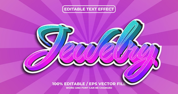 jewelry editable text effect