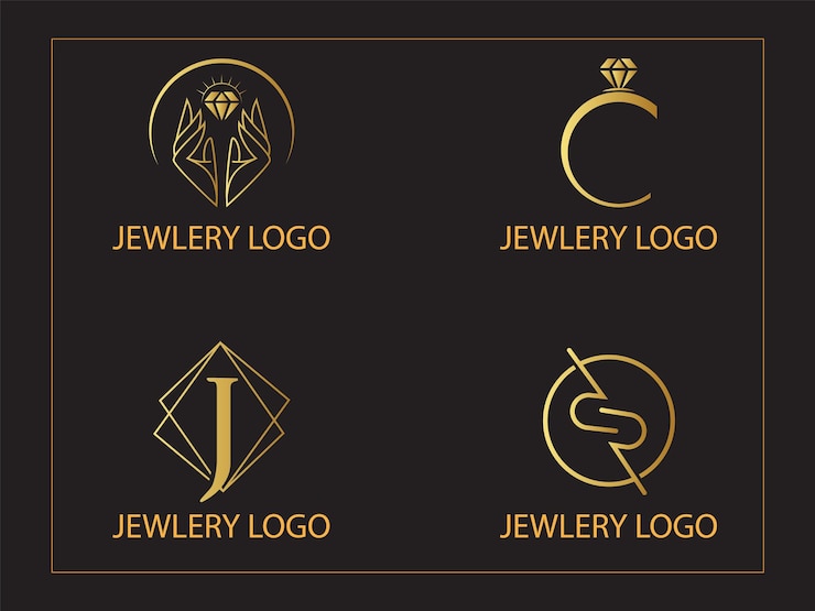 jewelry logo design or diamond jewelry logo with luxury logo template
