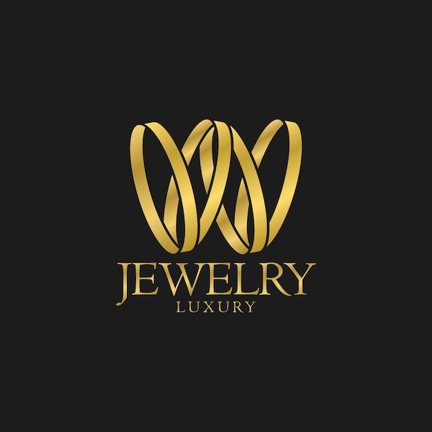 Premium Vector  Jewelry luxury logo with ring symbol