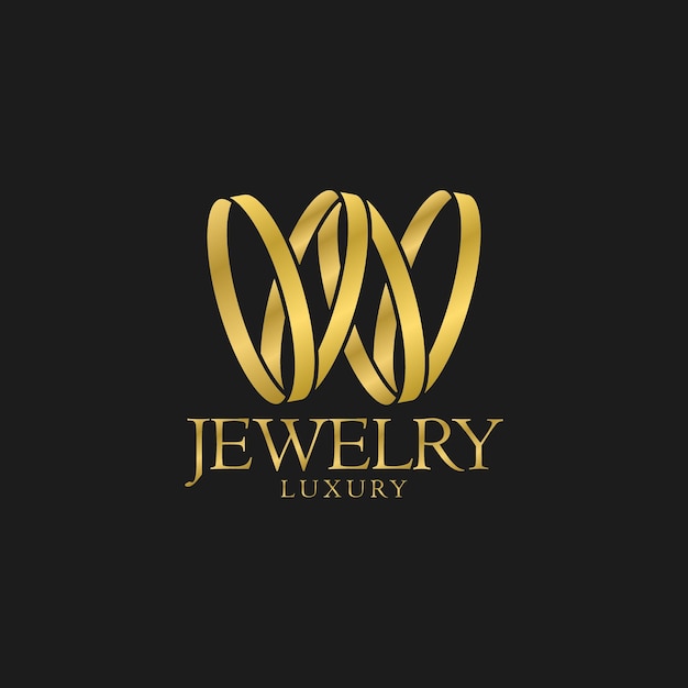 jewelry luxury logo with ring symbol