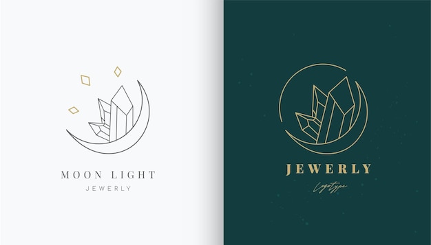 Jewelry minimal logo set