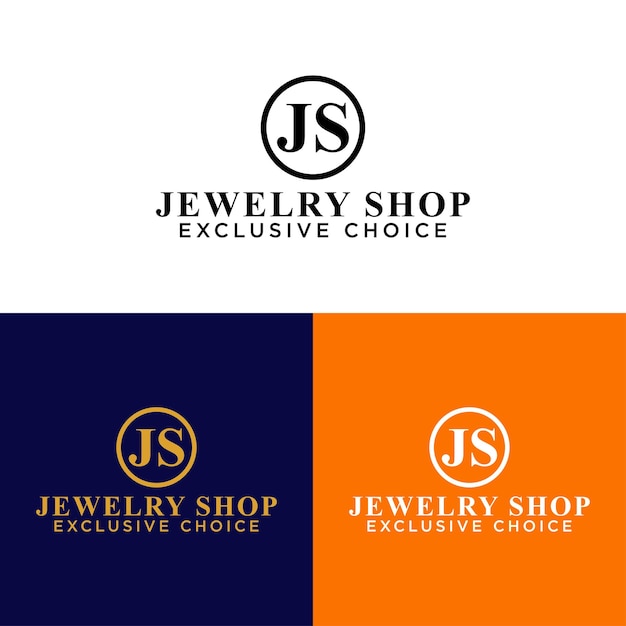 Jewelry shop logo template feminine business branding design