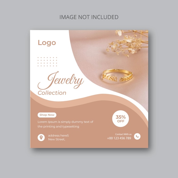 Vector jewelry social media post design