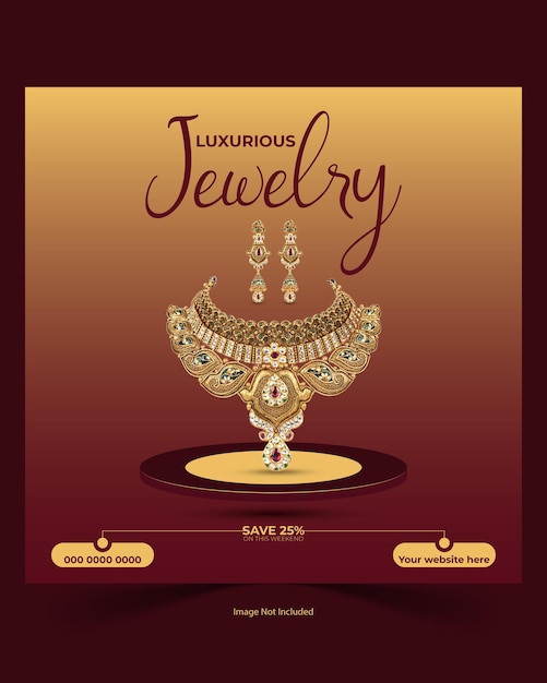 Jewelry social media post ontwerp sjabloon