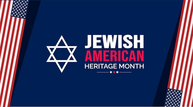 Sfondo del jewish american heritage month o modello di banner design celebrato a maggio