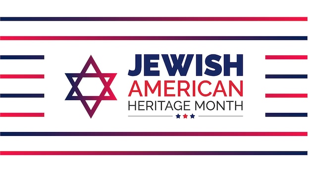 Jewish American Heritage Month background or banner design template celebrated in may