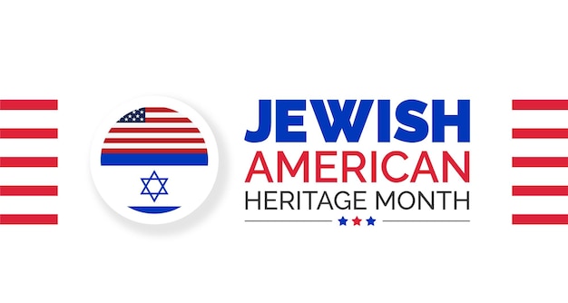 Месяц еврейского американского наследия или шаблон дизайна баннера, отмечаемый в мае
