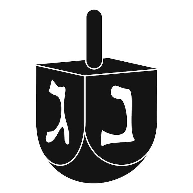 유태인 dreidel 아이콘 흰색 배경에 고립 된 웹 디자인을 위한 유태인 dreidel 벡터 아이콘의 간단한 그림