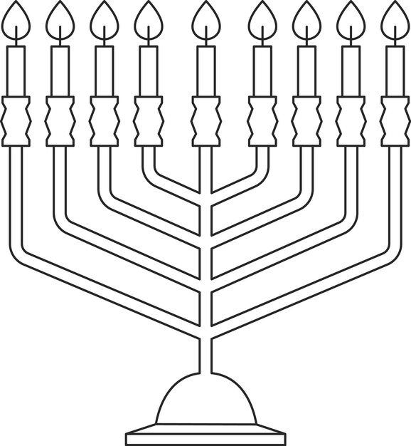 Jewish hanukkah menorah