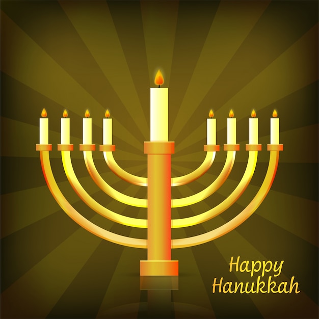 Jewish holiday hanukkah with menorah (traditional candelabra) celebration concept.