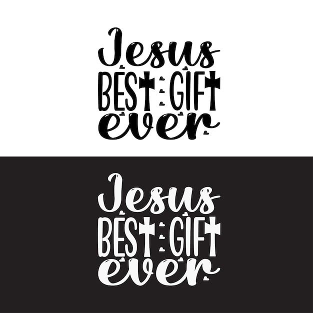 Jezus beste cadeau ooit t-shirt design. kerstshirt