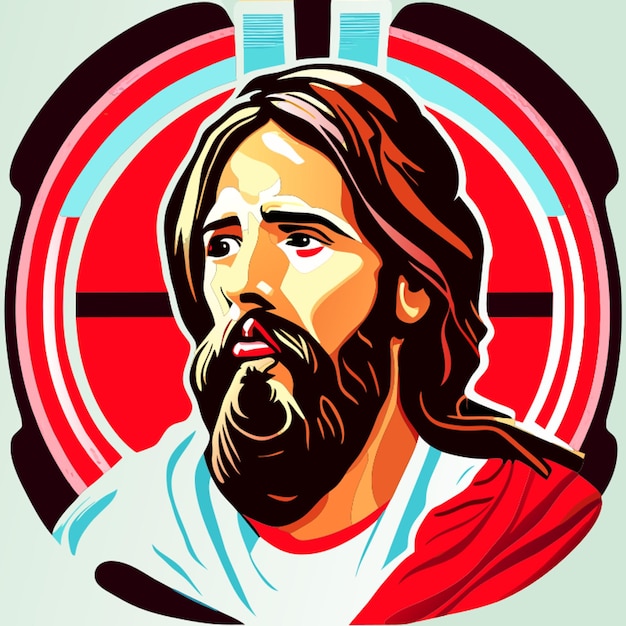 Jezus die van bacon houdt vector illustratie