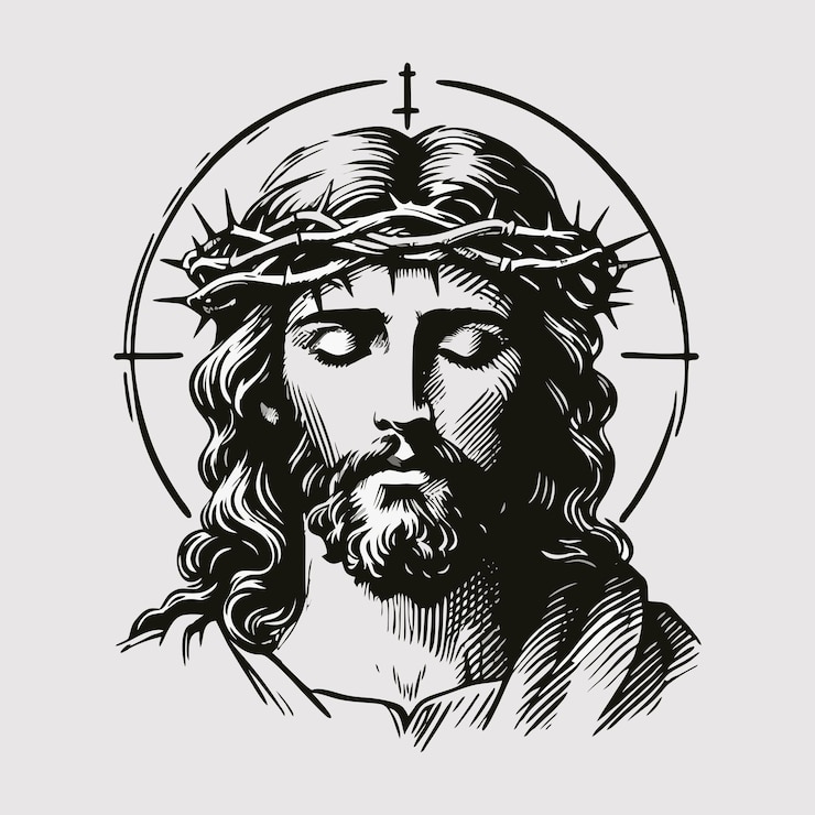 Vector jezus hand illustratie 1 maart 24