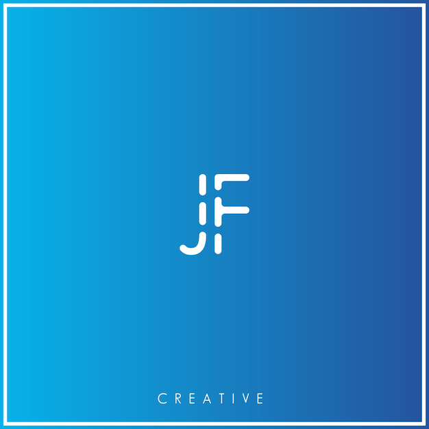 JF Creative последний дизайн логотипа Premium Vector Creative Logo Vector Illustration логотип букв логотип