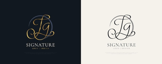 Jg eerste handtekening logo-ontwerp met elegante en minimalistische handschriftstijl eerste j en g-logo-ontwerp voor bruiloft, mode-sieraden, boetiek en zakelijke merkidentiteit