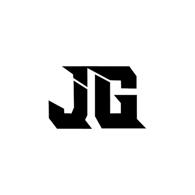 JG モノグラムロゴ デザイン文字 テキスト名 シンボル モノクロロゴタイプ アルファベット文字 シンプルロゴ