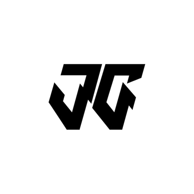 JG モノグラムロゴ デザイン文字 テキスト名 シンボル モノクロロゴタイプ アルファベット文字 シンプルロゴ
