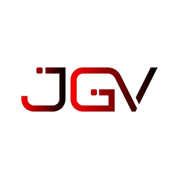 Логотип JGV монограмма первоначальное брендирование буквенный знак современная минимальная типография дизайн символа